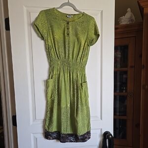 Green Patterned Dress
